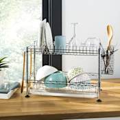 happimess Brooklyn 24" Adjustable Dish Rack Chrome