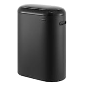 happimess Robo Kitchen 13.2 Gallon Slim Oval Motion Sensor Touchless Trash Can with Touch Mode Charcoal Black