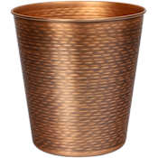 happimess Remi 7.9 Liter Stainless Steel Free Standing Ripple Textured Trash Can Antique Copper