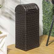 happimess Darla 54 Liter Metal and Polyethylene Free Standing Trash Can Brown