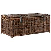 happimess Caden 46" Wide Wicker Collapsible Storage Trunk Brown