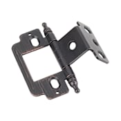 Hardware Resources Full Inset Adjustable Wrap Cabinet Door Hinge with 270 Opening Angle - Single Hinge Brushed Oil Rubbed Bronze