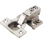 Hardware Resources 105 Degree 1/2" Overlay Cam Adjustable Soft Close Face Frame Cabinet Hinge WITHOUT Dowels - Single Hinge Zinc