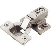 Hardware Resources 22855 Series 1/2 Inch Overlay Adjustable Concealed Euro Hinge with 105 Degree Opening Angle and Soft Close - Single Hinge Zinc