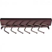 Hardware Resources Closet System 12" Wide Sliding 6 Double Hook Tie Rack for Up To 12 Ties Brushed Oil Rubbed Bronze