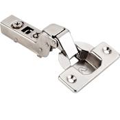 Hardware Resources 110 Degree Heavy Duty Inset Cam Adjustable Soft Close Hinge WITHOUT Dowels - Single Hinge Polished Nickel