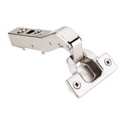 Hardware Resources 700 Series 45 Degree 18 mm Partial Inset Adjustable Concealed Euro Hinge with 105 Degree Opening Angle and Soft Close - Single Hinge Polished Nickel