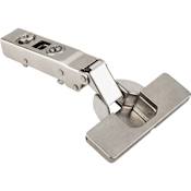 Hardware Resources 700 Series Full Overlay Adjustable Concealed Euro Hinge with 125 Degree Opening Angle and Soft Close - Single Hinge Polished Nickel