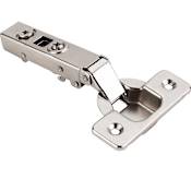Hardware Resources 725 Series Full Overlay Adjustable Concealed Self Close Euro Hinge with 110 Degree Opening Angle - Single Hinge Polished Nickel