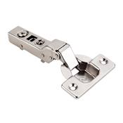 Hardware Resources 725 Series 1/2 Inch Overlay Adjustable Concealed Euro Hinge with 110 Degree Opening Angle and Self Close - Single Hinge Polished Nickel