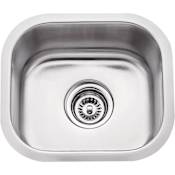 Hardware Resources Stainless Steel 14-1/2" x 13" Undermount Single Basin 18 Gauge Kitchen Butler Pantry Bar Sink Stainless Steel