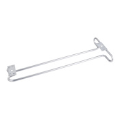 Hardware Resources 11-7/16" Deep Under Cabinet Mount Wire Stemware Wine Glass Rack Holder - Holds 4 Glasses Ea Brushed Chrome