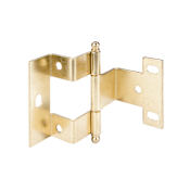 Hardware Resources 3/4 Inch Overlay Adjustable Wrap Cabinet Door Hinge with 270 Opening Angle - Single Hinge Polished Brass