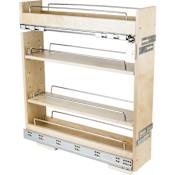 Hardware Resources 5" No Wiggle Soft Close Base Cabinet Pull Out Shelves - Pre-Assembled UV Coated