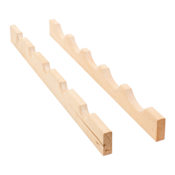Hardware Resources 24 Inch Wide 5 Bottle Wine Storage Rack Maple