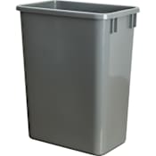Hardware Resources 35 Quart Polymer Waste Container Trash Can for Pull Out Trash Bin Kits Grey