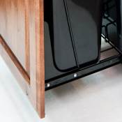 Hardware Resources Cabinet Door Mounting Kit for CAN-EBM Pullout Waste Containers - Bins Not Included Black