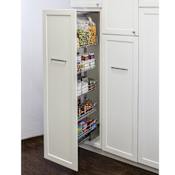 Hardware Resources 86"H x 12"W Kitchen Pull Out Pantry Cabinet Organizer with 5 Baskets and Adjustable Height Polished Chrome