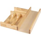 Hardware Resources DO Series 13.5" W Adjustable Drop In Cutlery Silverware Drawer Tray - 6 Section - For 15" Drawers UV Coated