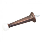 Hardware Resources 3 Inch Solid Standard Fixed Screw In Baseboard Door Stop Door Bumper - Single Brushed Oil Rubbed Bronze