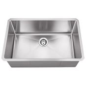 Hardware Resources 32" Undermount Single Basin Stainless Steel Kitchen Sink Stainless Steel