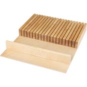 Hardware Resources KO Series 16-3/16" W Knife Block Drawer Organizer Insert - for 18" Wide Drawers UV Coated