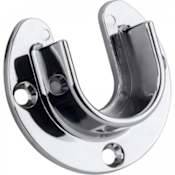Hardware Resources Open Top Screw In Closet Rod Mounting Bracket for 1-5/16 Inch Diameter Closet Rods - FINAL SALE Polished Chrome