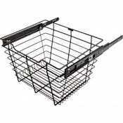 Hardware Resources 6" Tall Pull Out Wire Basket with Full Extension Slides for 24"W x 14"D Base Cabinet Dark Bronze