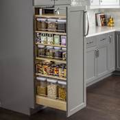 Hardware Resources 8-1/2 Inch Wide by 48 Inch Tall Cabinet Pull Out Shelves Wood