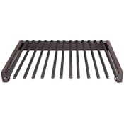 Hardware Resources 24" Wide 16 Hook Pull Out Pants Hanger Rack with Full Extension Slides for Closets Dark Bronze