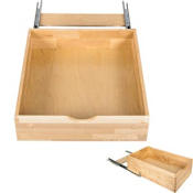 Hardware Resources Preassembled 22-1/16 Inch Wide Soft Close Rollout Shelf System for 24 Inch Base Cabinet Openings UV Coated