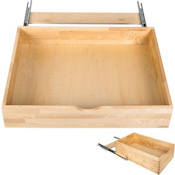 Hardware Resources Preassembled 31-1/16"W Wood Soft Close Rollout Shelf / Pull Out Drawer for 36 Inch Base Cabinets - Made in USA UV Coated