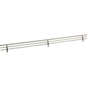 Hardware Resources Heavy Duty 23" Wide Steel Wire Shoe Fence / Rail for Closet Shoe Racks and Shelves Satin Nickel