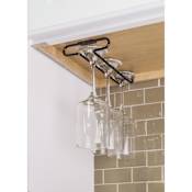 Hardware Resources 10 Inch Deep Under Cabinet Mount Wire Stemware Wine Glass Rack Holder Brushed Oil Rubbed Bronze