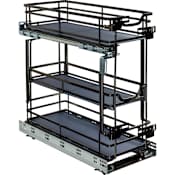 Hardware Resources Storage with Style 8 Inch Under Drawer Base Pull Out with Soft-Close Slides Black Nickel