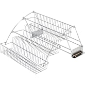 Hardware Resources 14.5" W 3-Tier Pull Down Spice Rack - For 15" Cabinets Polished Chrome
