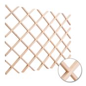 Hardware Resources 24 Inch x 30 Inch Wine Lattice Storage Rack Hard Maple