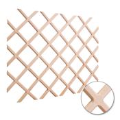 Hardware Resources 25 Inch x 45 Inch Wine Lattice Storage Rack with Beveled Joints Alder
