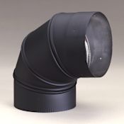 Heat-Fab 6" 90 Degree Adjustable Elbow Black