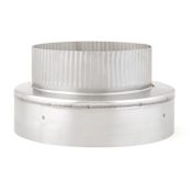 Heat-Fab 6" Saf-T Liner 304 4 Crimp Female Increaser/Reducer Stainless Steel
