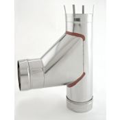 Heat-Fab 18" Saf-T Vent GC 6 Tap Boot Tee Stainless Steel