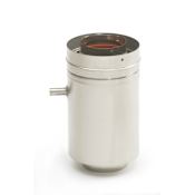 Heat-Fab 4" Saf-T Vent SC Conical Vertical/Horizontal In-Line 1/2" Drain Stainless Steel