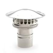Heat-Fab 26" Saf-T Vent CI+ Storm Collar & Rain Cap Stainless Steel