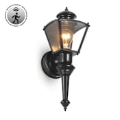 Heath Zenith Charleston Coach Single Light 150 Degree Motion Activated Outdoor Wall Sconce Black