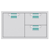 Hestan 36 Inch Wide Single Storage Door and Double Drawer from the Aspire by Hestan Series Bora Bora