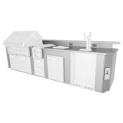 Hestan 146 Inch Wide Outdoor Living Suite Stainless Steel