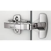 Hettich Sensys Overlay Concealed Euro Cabinet Door Hinge with 110 Degree Opening Angle and Soft Close Function - Single Hinge Zinc