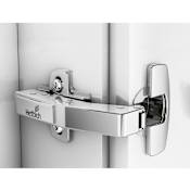 Hettich Sensys Inset Concealed Euro Cabinet Door Hinge with 95 Degree Opening Angle and Soft Close Function - Single Hinge Zinc