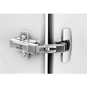 Hettich Sensys Overlay Concealed Euro Cabinet Door Hinge with 50, 65 Degree Opening Angle and Soft Close Function - Single Hinge Zinc