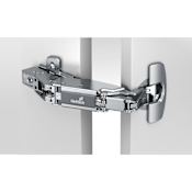 Hettich Sensys Overlay Concealed Euro Cabinet Door Hinge with 165 Degree Opening Angle and Self Close Function - Single Hinge Zinc